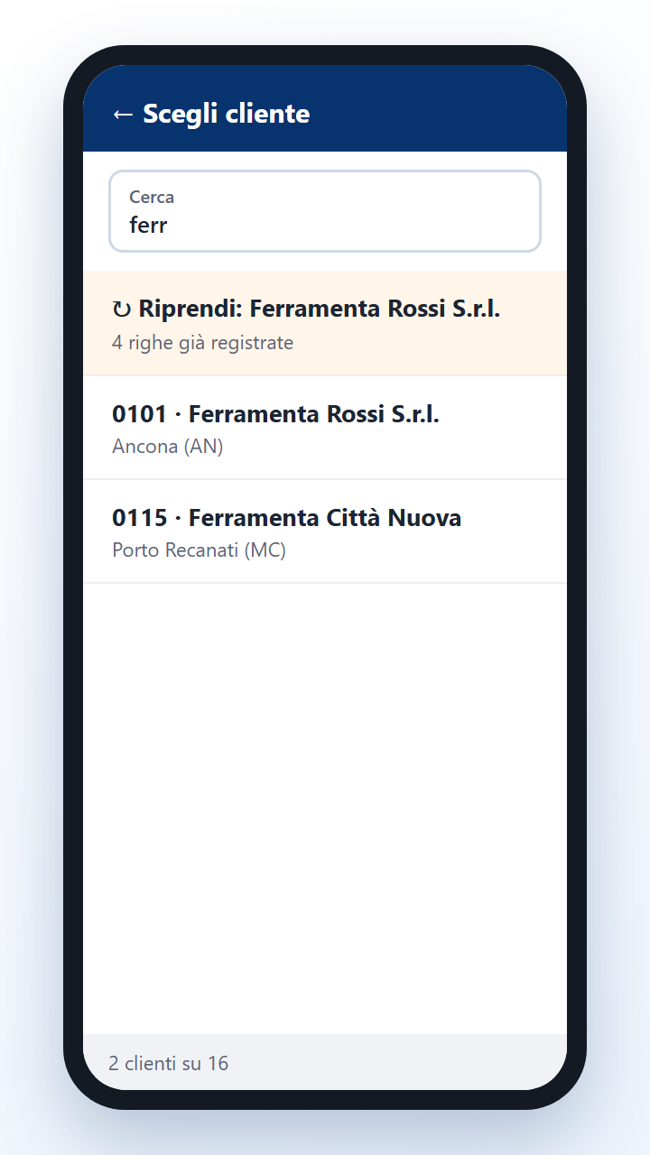 EtaOrd – scelta del cliente