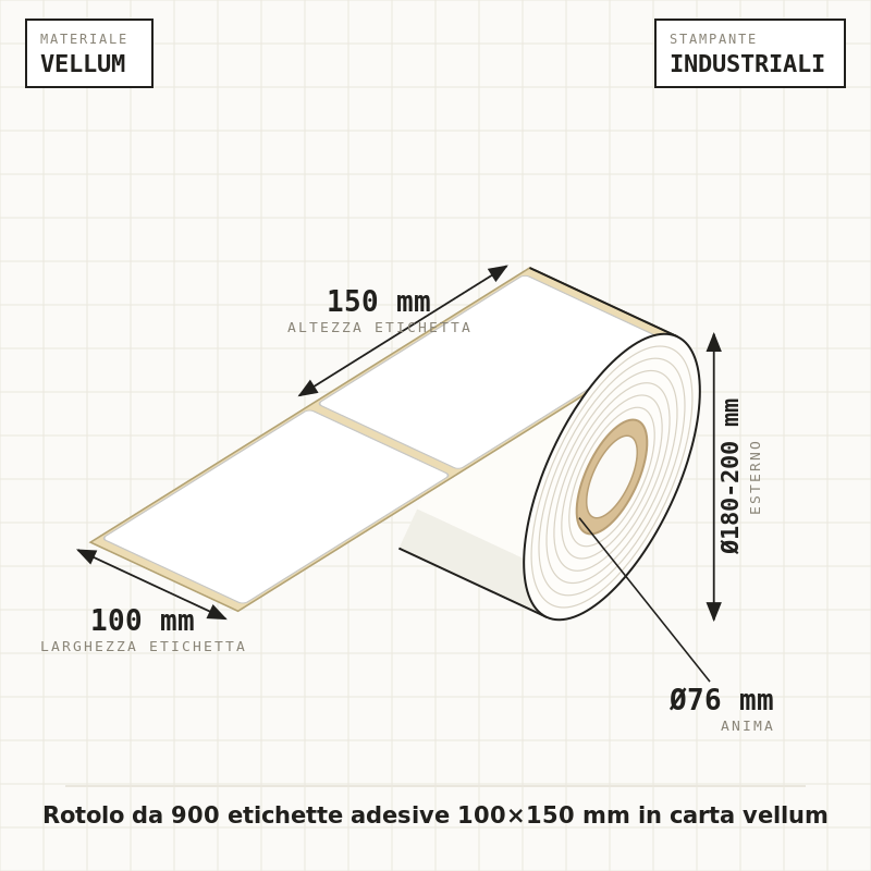 Etichette vellum 100x150mm