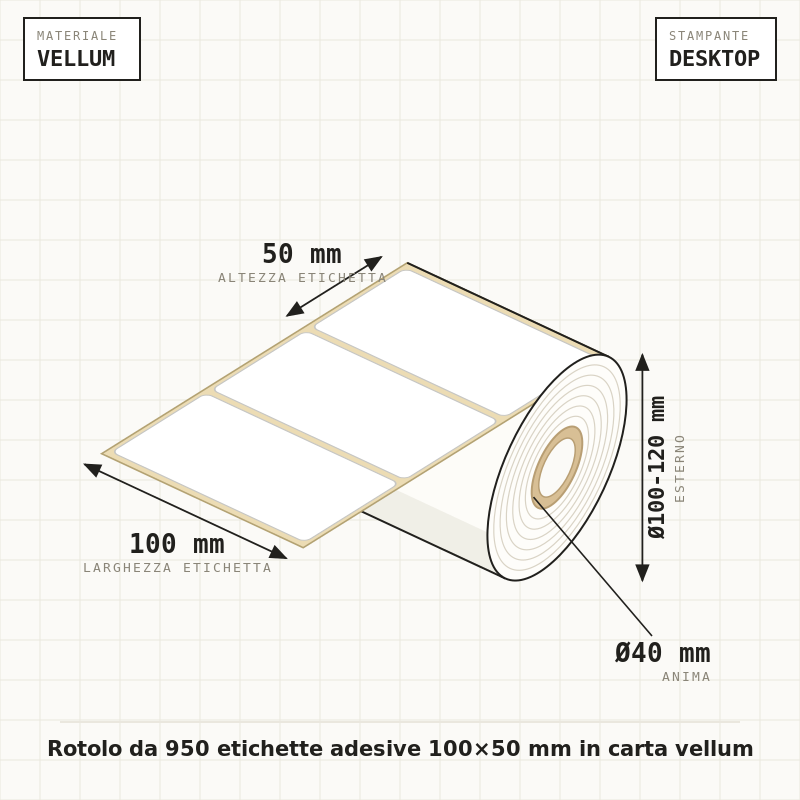 Etichette vellum 100x50mm