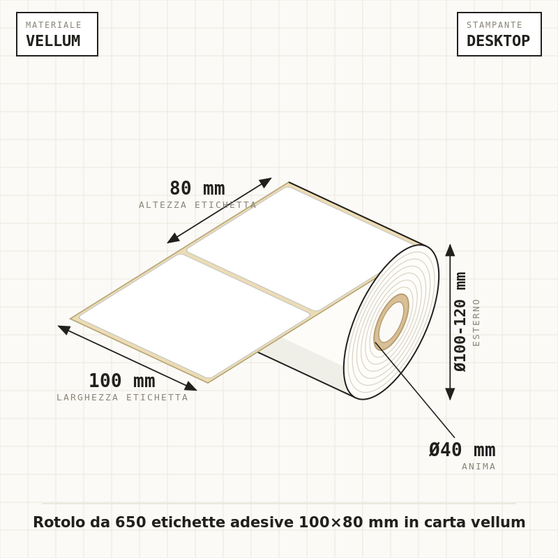 Etichette vellum 100x80mm