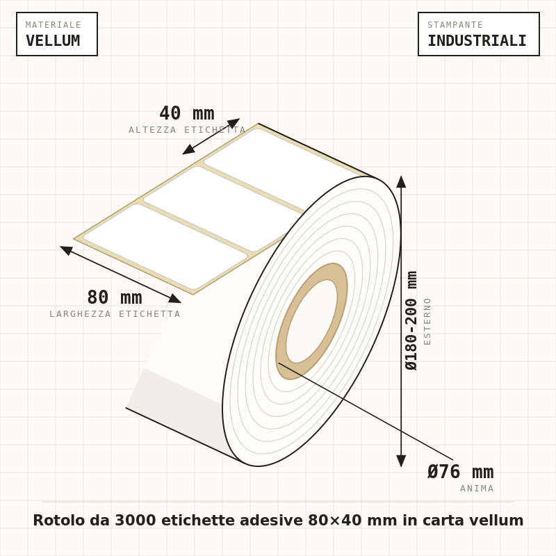 Etichette vellum 80x40mm