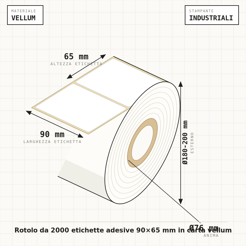 Etichette vellum 90x65mm